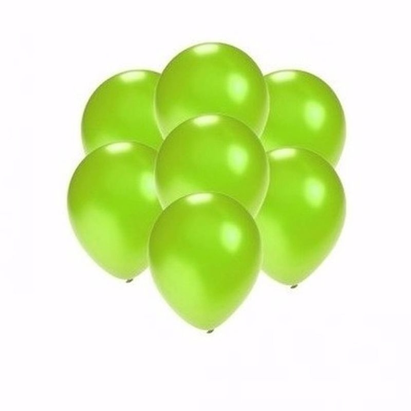 Foto van 25x stuks kleine metallic groene party ballonnen 13 cm - ballonnen