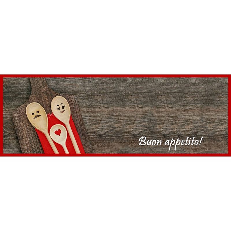 Foto van Md entree - keukenloper - cook&wash - wooden spoons - 50 x 150 cm