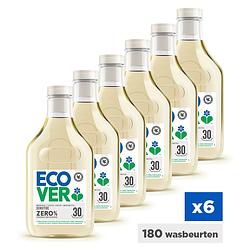 Foto van Ecover zero vloeibaar wasmiddel - voordeelpakket 6 x 1,5 l - 180 wasbeurten