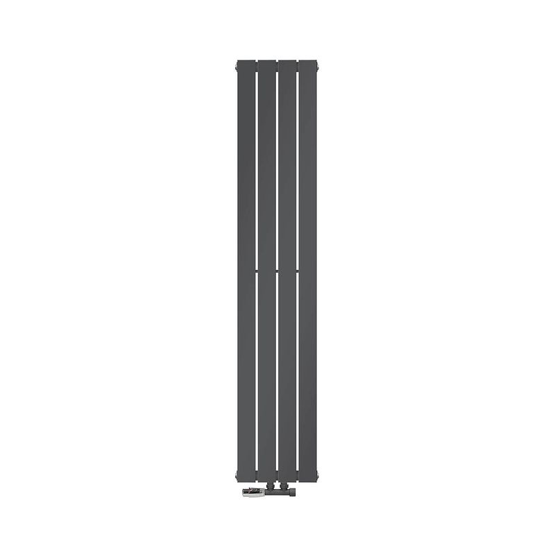 Foto van Paneelradiator enkele laag 1600x300 mm antraciet met wandaansluitset ml-design