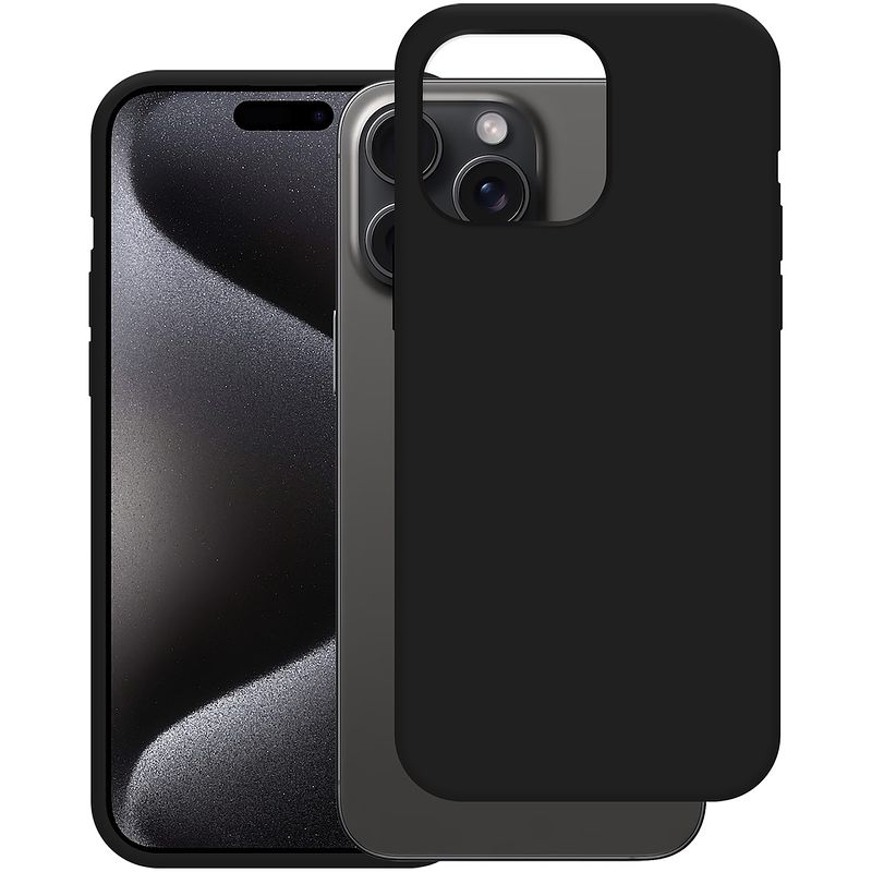 Foto van Just in case soft tpu case voor apple iphone 15 pro max telefoonhoesje zwart