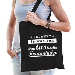 Foto van Fantastische kraamhulp cadeau tas zwart voor dames - bedankt cadeau kraamverzorgster - feest boodschappentassen