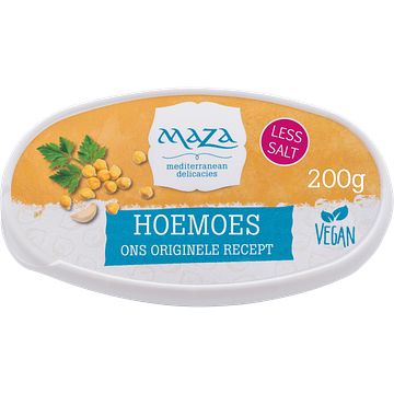 Foto van Maza hoemoes less salt 200g bij jumbo