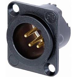 Foto van Neutrik nc4md-lx-b xlr-connector flensstekker, contacten recht aantal polen: 4 zwart 1 stuk(s)