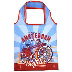 Foto van Matix shopper amsterdam bicycles bridge 40 cm nylon blauw/rood