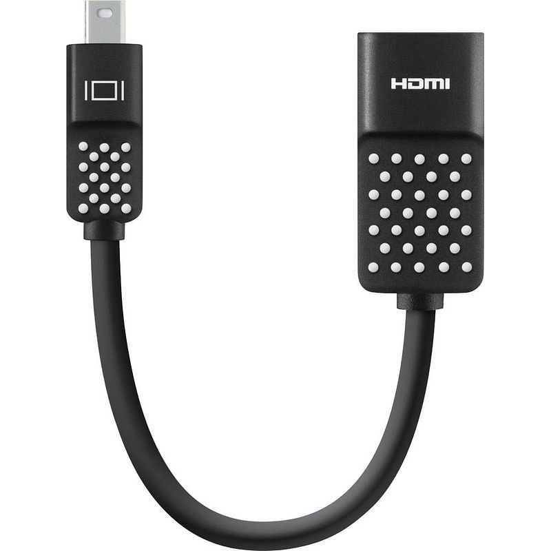 Foto van Belkin f2cd079bt displayport / hdmi adapter [1x mini-displayport stekker - 1x hdmi-bus] zwart 12.00 cm