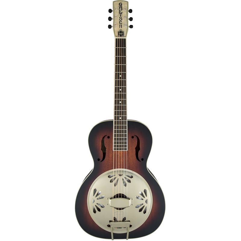 Foto van Gretsch g9241 alligator biscuit round-neck elektrisch-akoestische resonatorgitaar