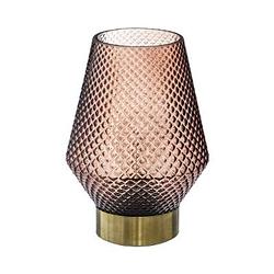 Foto van Casa di elturo led-lamp pink - amber bruin - goud - werkt op batterijen (incl. lamp) - ø12 x17 cm