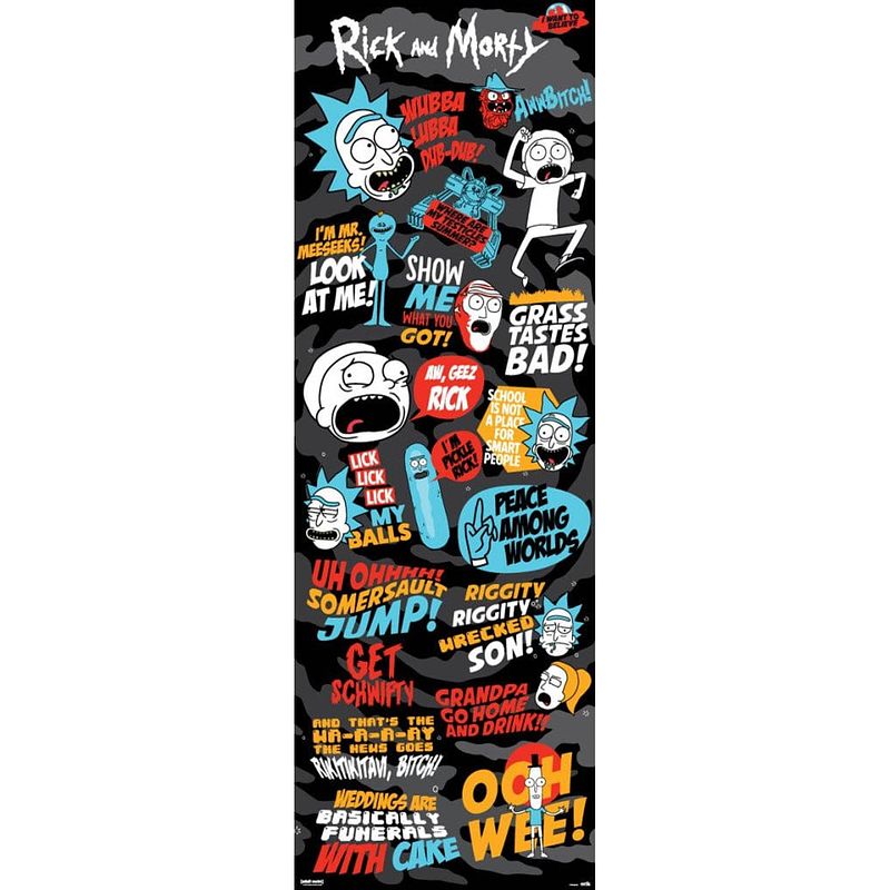 Foto van Grupo erik rick and morty quotes poster 53x158cm