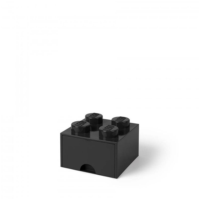 Foto van Lego brick 4 opberglade - zwart