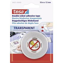 Foto van Tesa 64621-00000-07 dubbelzijdige tape transparant (l x b) 10 m x 12 mm 1 stuk(s)