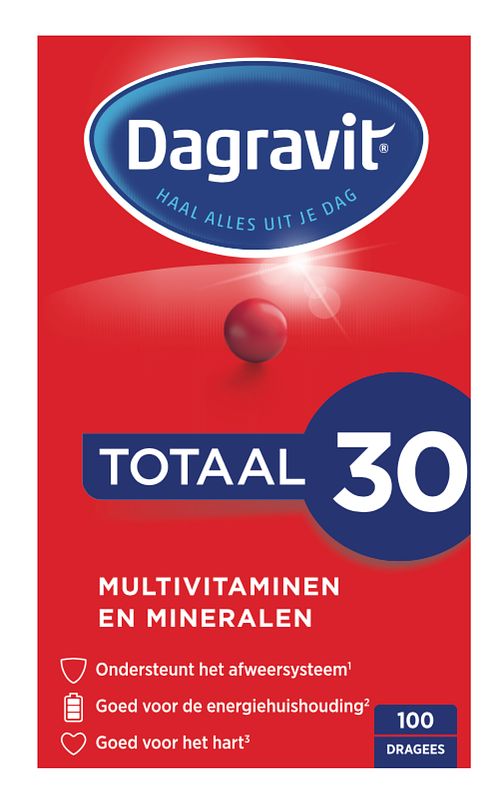 Foto van Dagravit totaal 30 multivitaminen dragees, 100 stuks bij jumbo