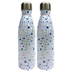 Foto van 2 stuks rvs drinkfles 500 ml confetti