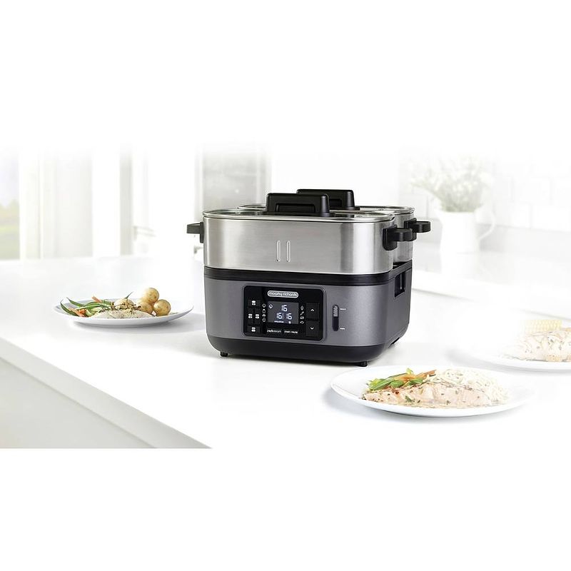 Foto van Morphy richards intellisteam stoomkoker rvs, zwart