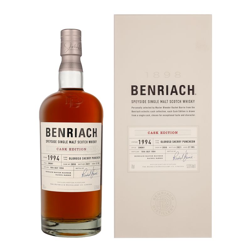 Foto van Benriach 1994 oloroso puncheon cask 70cl whisky + giftbox