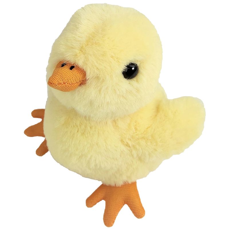 Foto van Inware pluche kuikentje knuffeldier - geel - 6 cm - knuffel boederijdieren