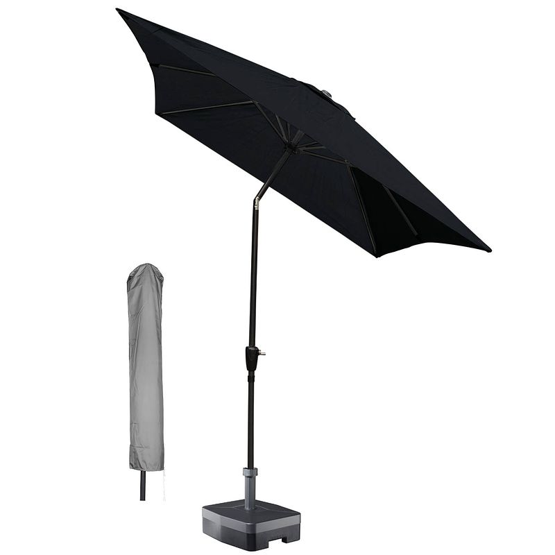 Foto van Kopu® rechthoekige parasol bilbao 150x250 cm met hoes - black