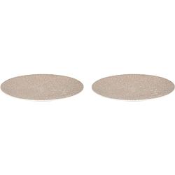 Foto van Palmer bord coupe cubical 27 cm grijs stoneware 2 stuk(s)