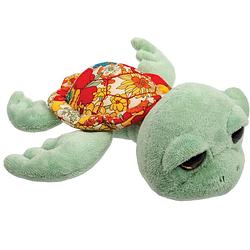 Foto van Suki gifts pluche zeeschildpad jules knuffeldier - cute eyes - lichtgroen - 14 cm - knuffel zeedieren