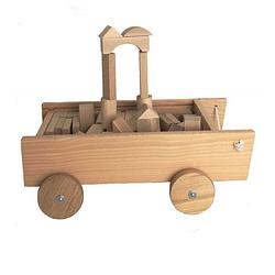 Foto van Egmont toys blokkenwagen hout. 41x21x14 cm. 2+
