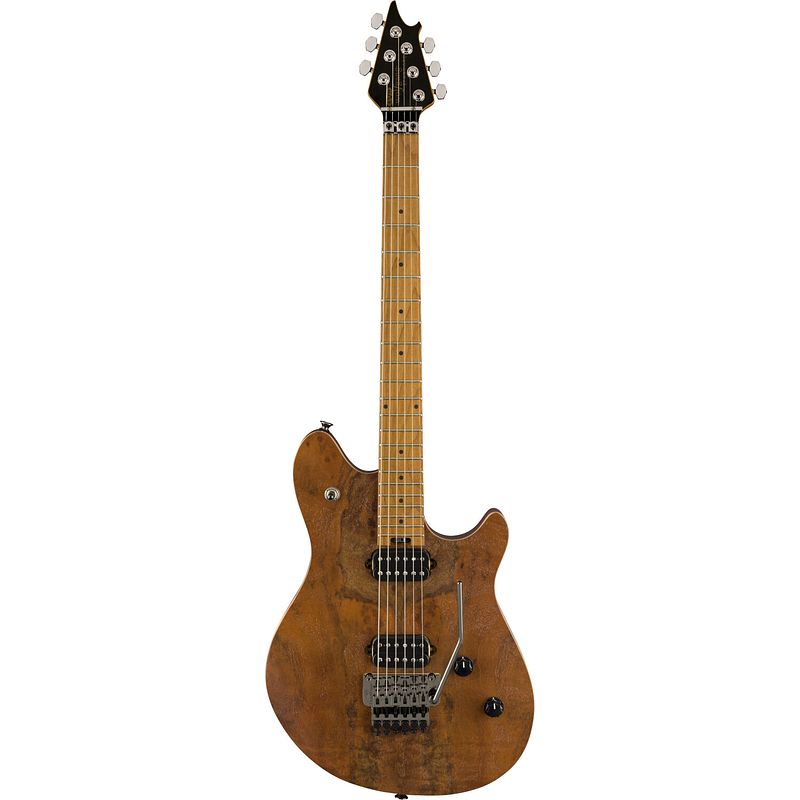 Foto van Evh wolfgang standard exotic black walnut natural mn elektrische gitaar