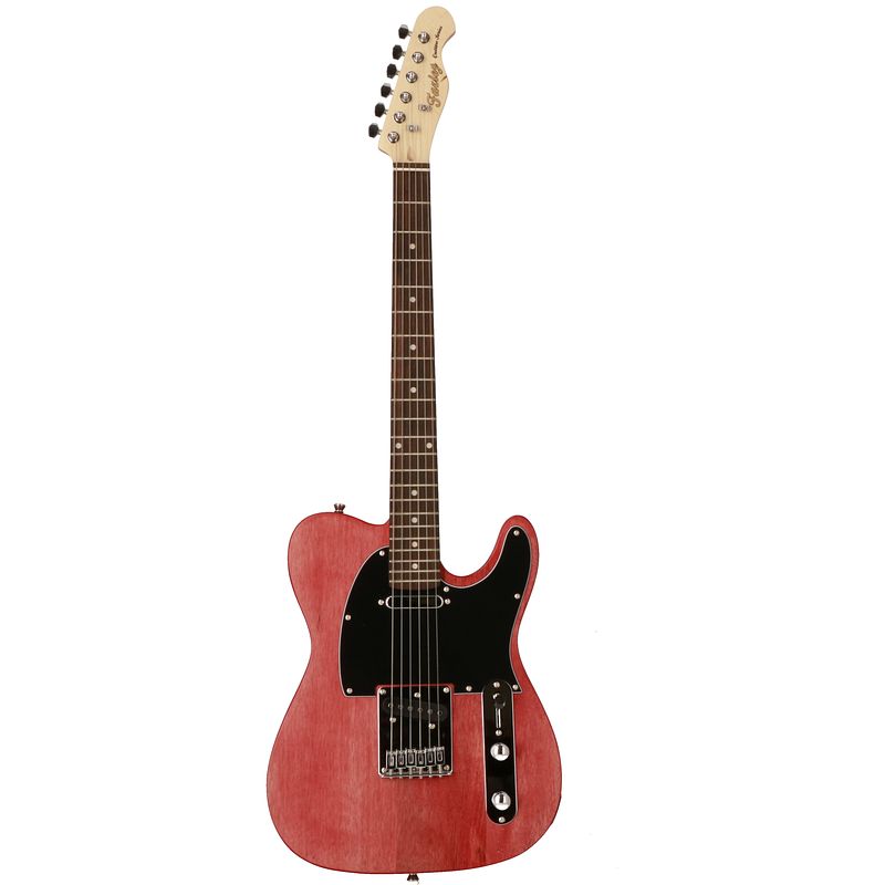 Foto van Fazley outlaw series coyote basic ss red elektrische gitaar met gigbag