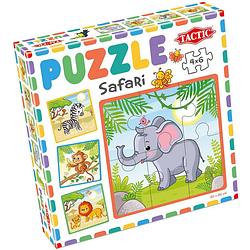 Foto van Tactic puzzel safari junior 20 x 20 cm karton 4-delig