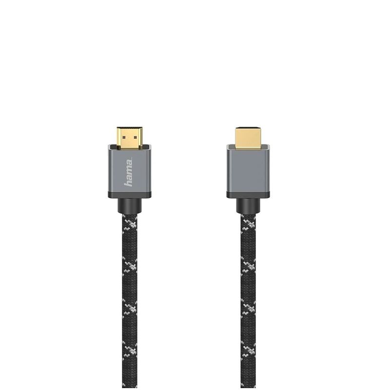 Foto van Hama ultra high-speed hdmi-kabel, connector-connector, 8k, metaal, 2,0 m tv accessoire zwart