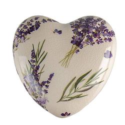 Foto van Clayre & eef decoratie 11x11x4 cm paars groen keramiek lavendel decoratief figuur decoratieve accessoires