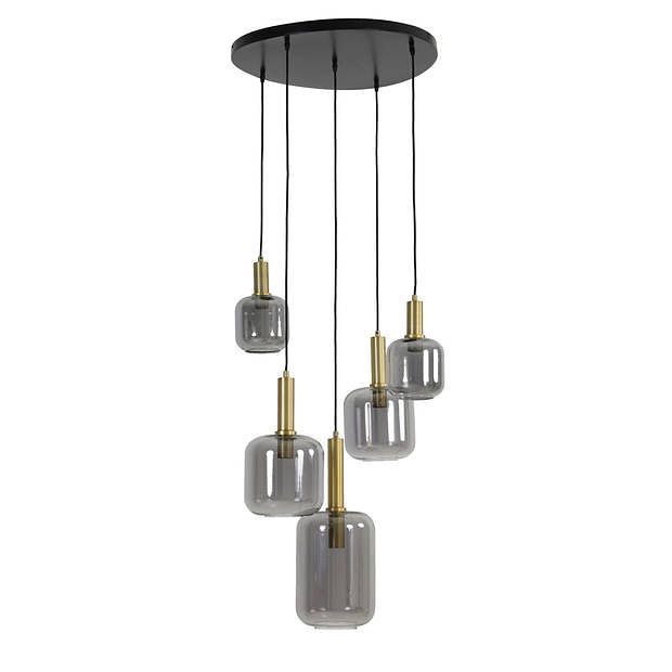 Foto van Light & living - hanglamp lekar - 66x66x80 - brons