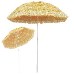 Foto van The living store parasol hawaï - 160 cm - naturel - weer- en uv-bestendig