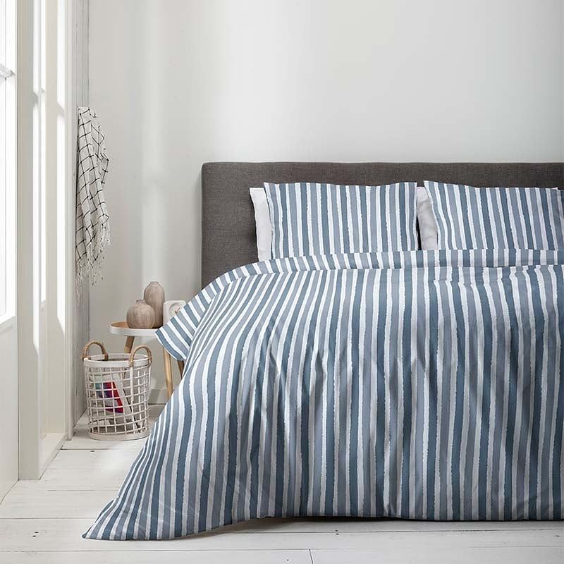 Foto van Luna bedding brush stripes dekbedovertrek lits-jumeaux (240 x 220 cm + 2 kussenslopen) dekbedovertrek