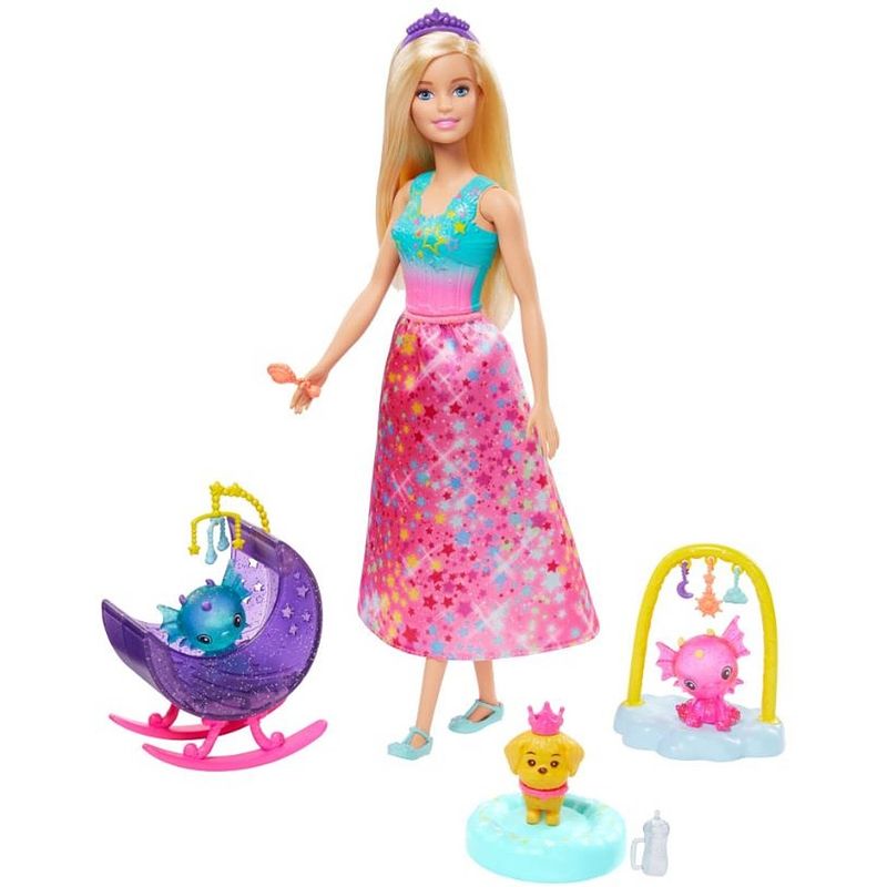 Foto van Barbie tienerpop dreamtopia pets 30 cm 10-delig