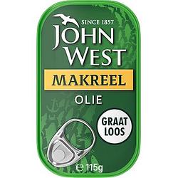 Foto van John west makreel olie 115g bij jumbo