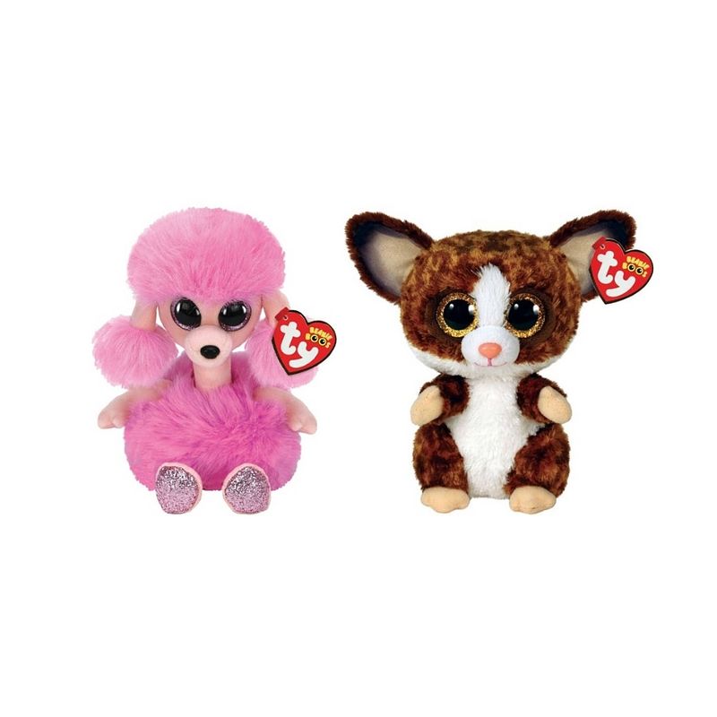 Foto van Ty - knuffel - beanie boo's - camilla poodle & bush baby galago