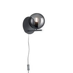 Foto van Moderne wandlamp pure - metaal - grijs