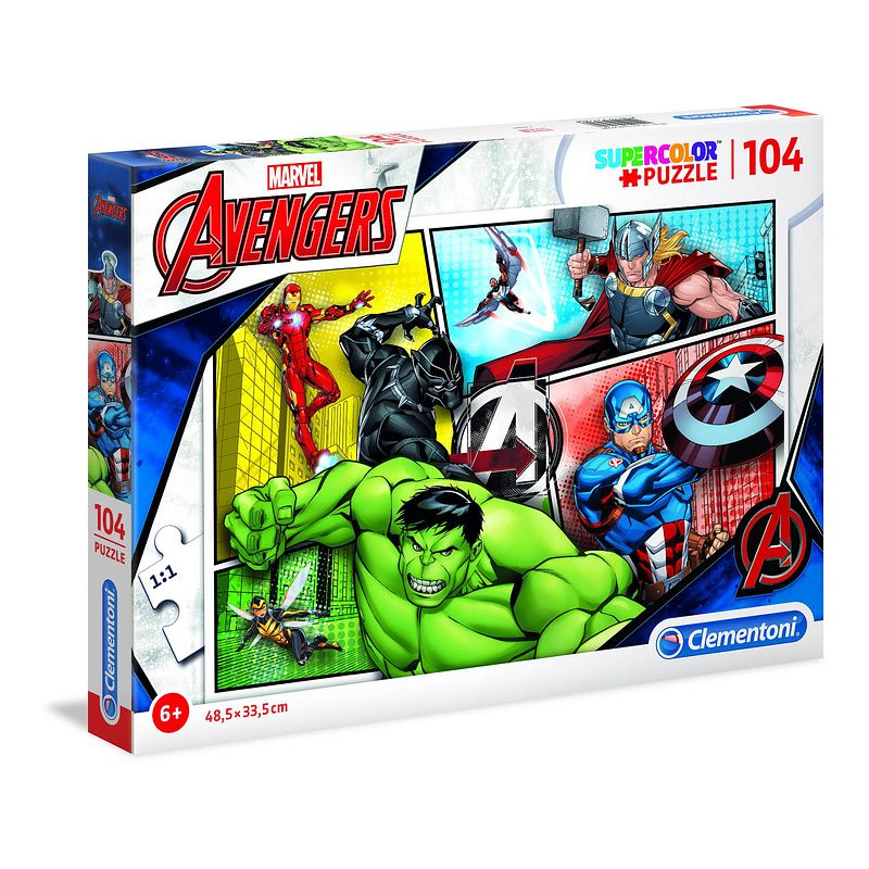 Foto van Clementoni supercolor avengers legpuzzel 104 stukjes