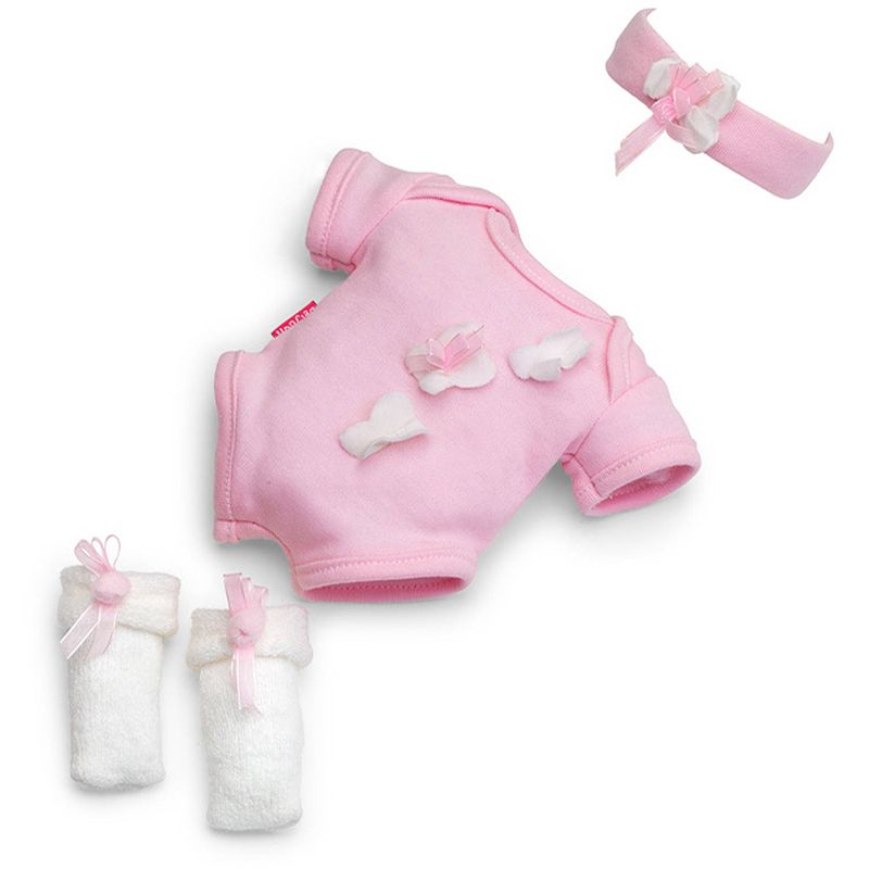 Foto van Berjuan poppenkleding pyjama meisjes 38 cm pe roze