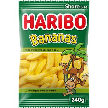 Foto van Haribo bananas share size 240g bij jumbo