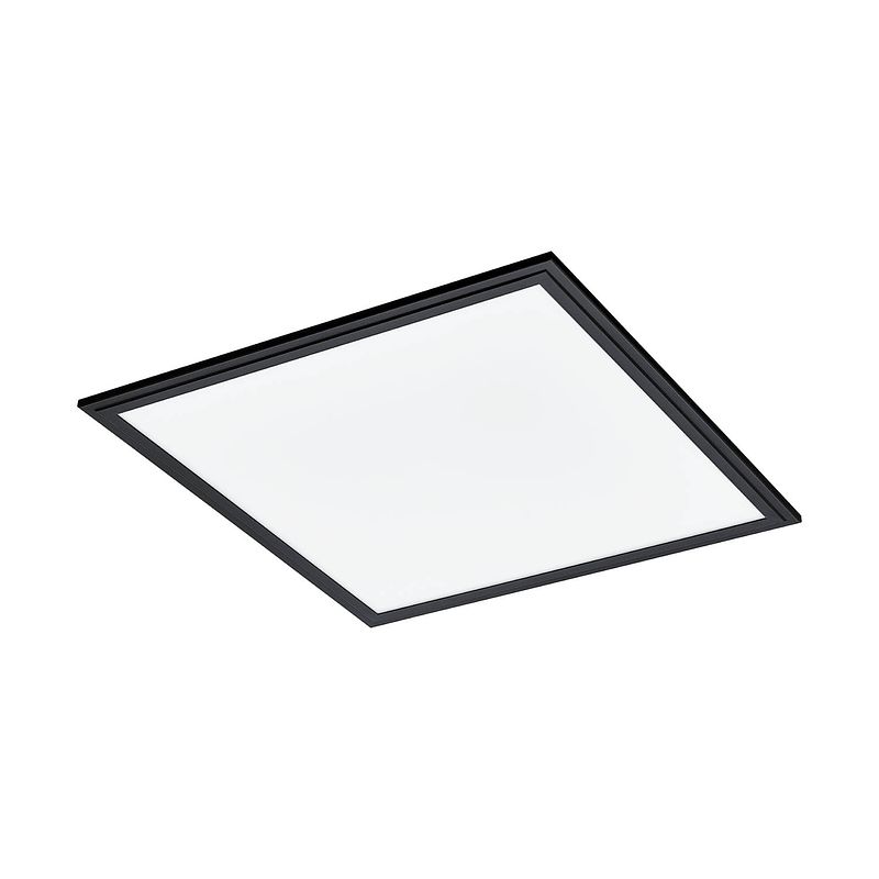 Foto van Eglo salobrena 1 plafondlamp - led - 45 cm - zwart/wit - aluminium