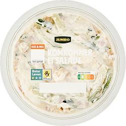 Foto van Jumbo komkommer ei salade 200g aanbieding bij jumbo | 3 voor € 5,00