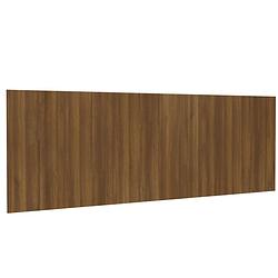 Foto van The living store wandhoofdbord - klassiek design - bewerkt hout - 240 x 1.5 x 80 cm - bruineiken - montage vereist