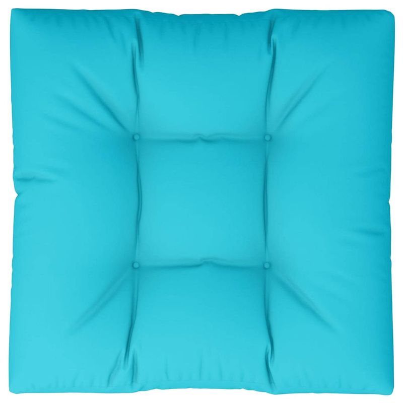 Foto van The living store palletkussen - polyester - 80 x 80 x 12 cm - turquoise