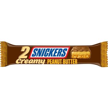 Foto van Snickers melk chocolade pindakaas karamel snack reep single bij jumbo