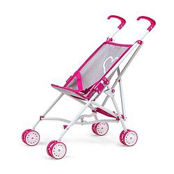 Foto van Milly mally poppenwagen julia prestige 54 cm roze/grijs