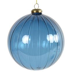 Foto van Tom kerstbal yana 12 cm glas blauw