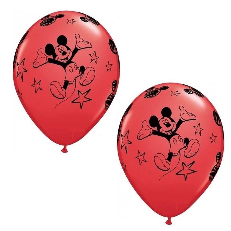 Foto van 6x stuks setje mickey mouse ballonnen 30 cm - ballonnen