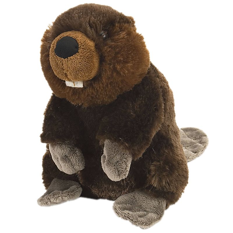 Foto van Wild republic knuffel bever junior 20 cm pluche bruin