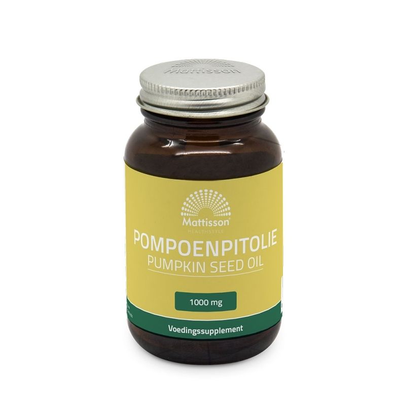 Foto van Mattisson healthstyle pompoenpitolie 1000mg capsules