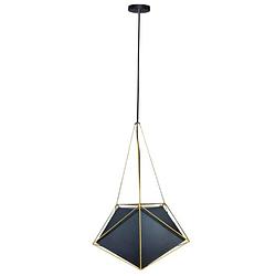 Foto van V-tac hanglamp vt-7401 e27 40 x 90 cm staal 60w zwart/goud